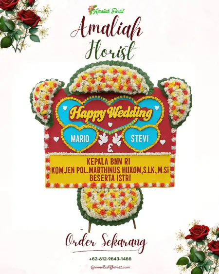 Papan Bunga Pernikahan Parmonangan